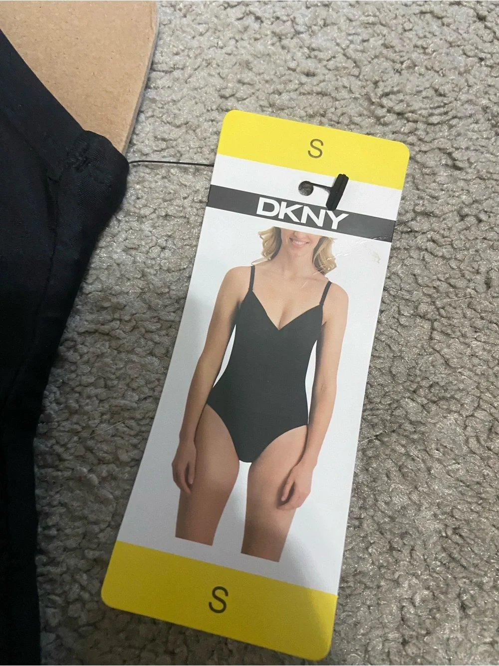 DKNY Women's NWT Black One Piece Bathing Suit Size Small - Picture 2 of 8